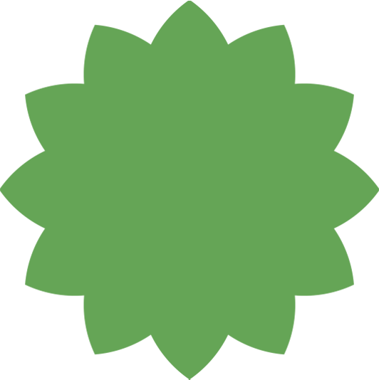 Green flower decoration