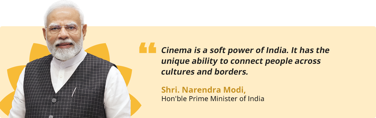 Shri. Narendra Modi, Hon'ble Prime Minister of India – Cinema is a soft power of India.